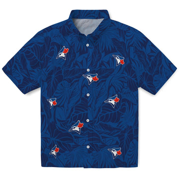 Toronto Blue Jays Hawaiian Shirt - Monstera Layer | Moonbestprint