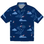 Toronto Blue Jays Hawaiian Shirt - Palm And Clouds | Moonbestprint