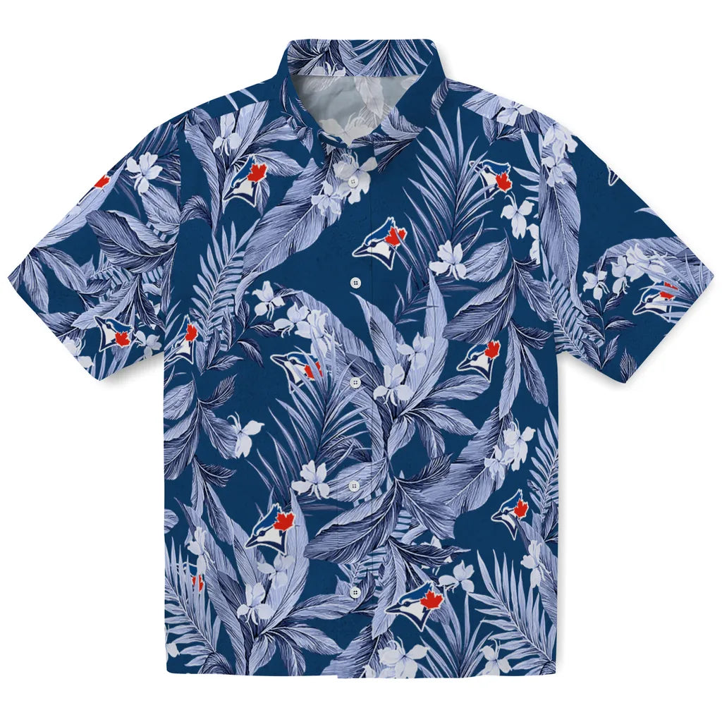 Toronto Blue Jays Hawaiian Shirt - Palm Leaves | Moonbestprint