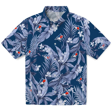 Toronto Blue Jays Hawaiian Shirt - Palm Leaves | Moonbestprint