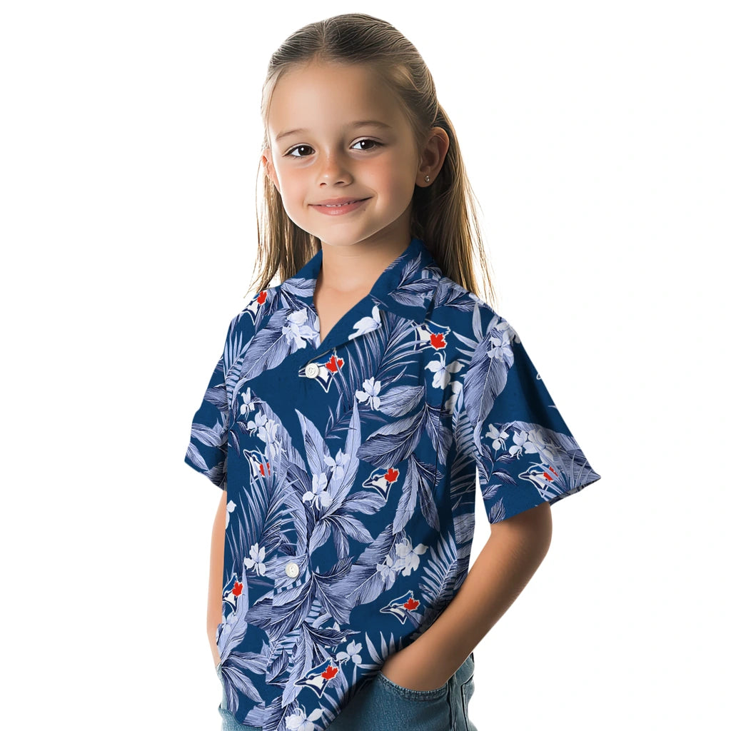 Toronto Blue Jays Hawaiian Shirt - Palm Leaves | Moonbestprint