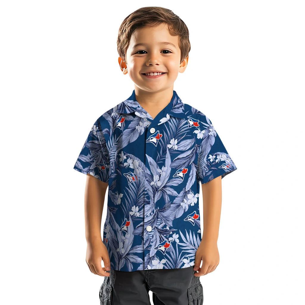 Toronto Blue Jays Hawaiian Shirt - Palm Leaves | Moonbestprint