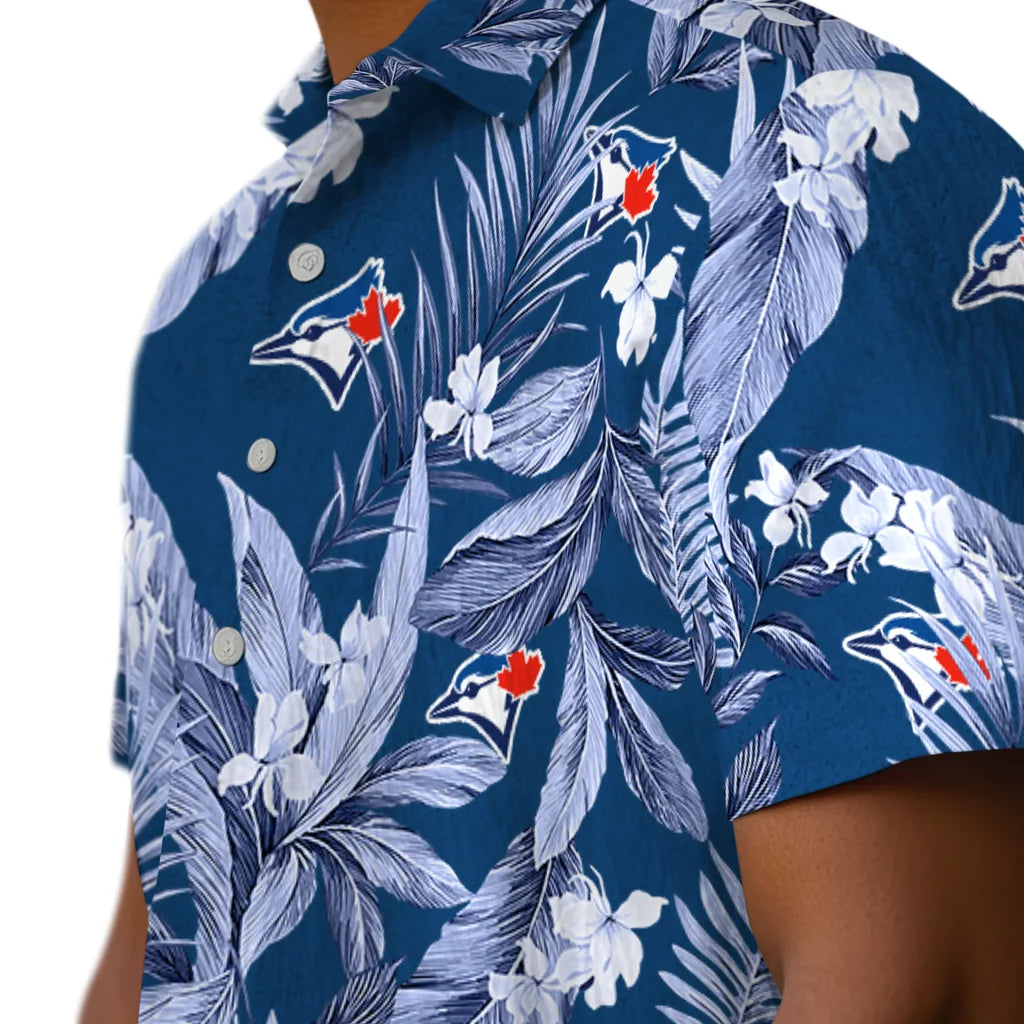 Toronto Blue Jays Hawaiian Shirt - Palm Leaves | Moonbestprint