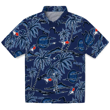 Toronto Blue Jays Hawaiian Shirt - Palm Sunset | Moonbestprint