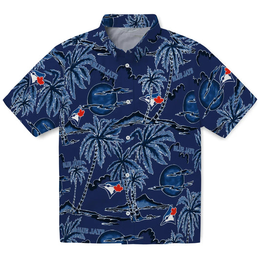 Toronto Blue Jays Hawaiian Shirt - Palm Sunset | Moonbestprint