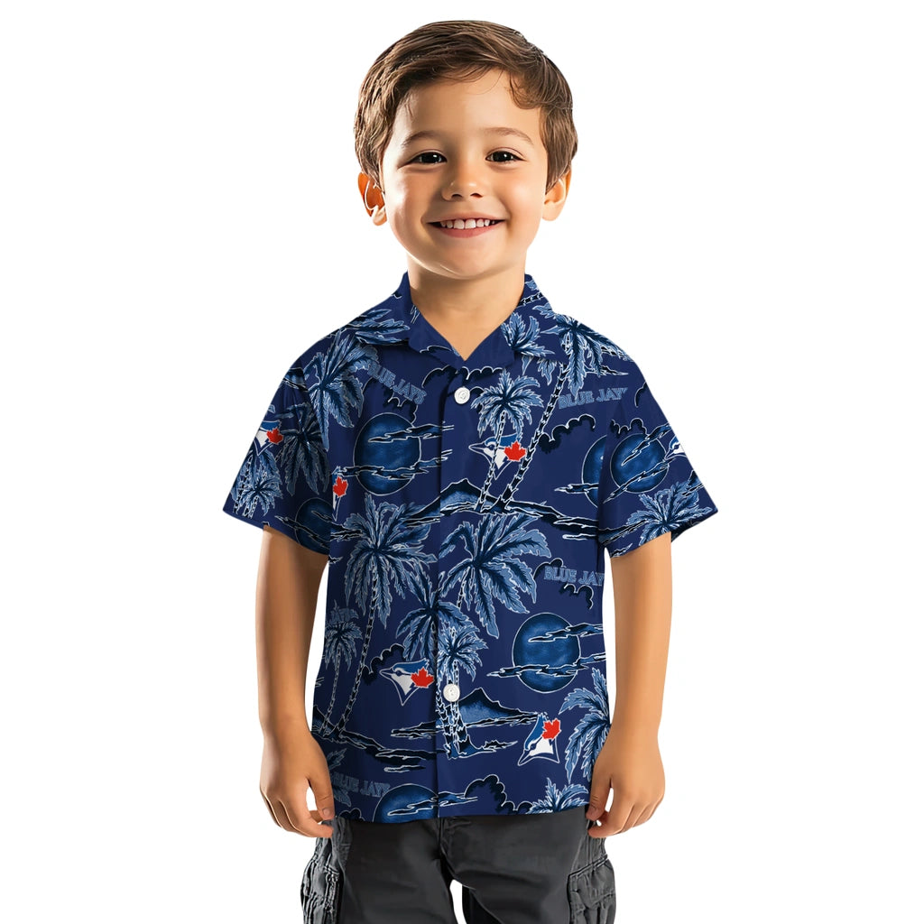 Toronto Blue Jays Hawaiian Shirt - Palm Sunset | Moonbestprint