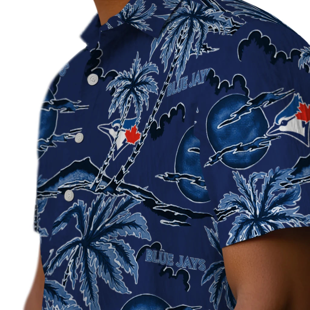 Toronto Blue Jays Hawaiian Shirt - Palm Sunset | Moonbestprint