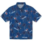 Toronto Blue Jays Hawaiian Shirt - Palm Tree Motif | Moonbestprint