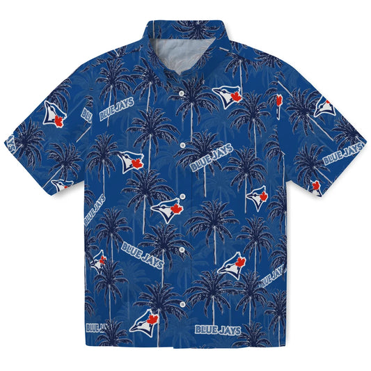 Toronto Blue Jays Hawaiian Shirt - Palm Tree Motif | Moonbestprint