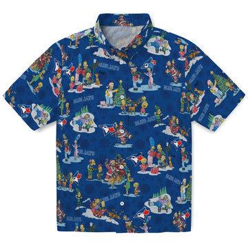 Toronto Blue Jays Hawaiian Shirt - Simpsons Christmas | Moonbestprint