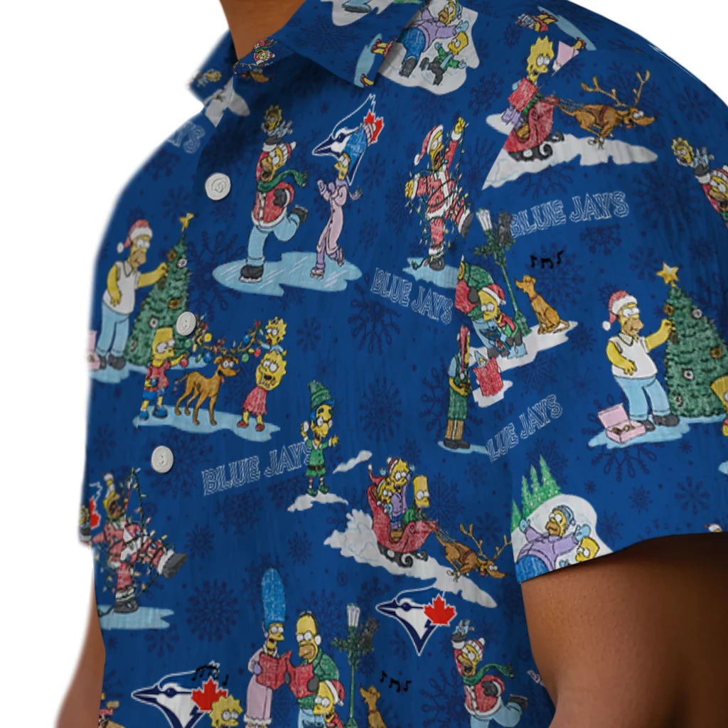 Toronto Blue Jays Hawaiian Shirt - Simpsons Christmas | Moonbestprint