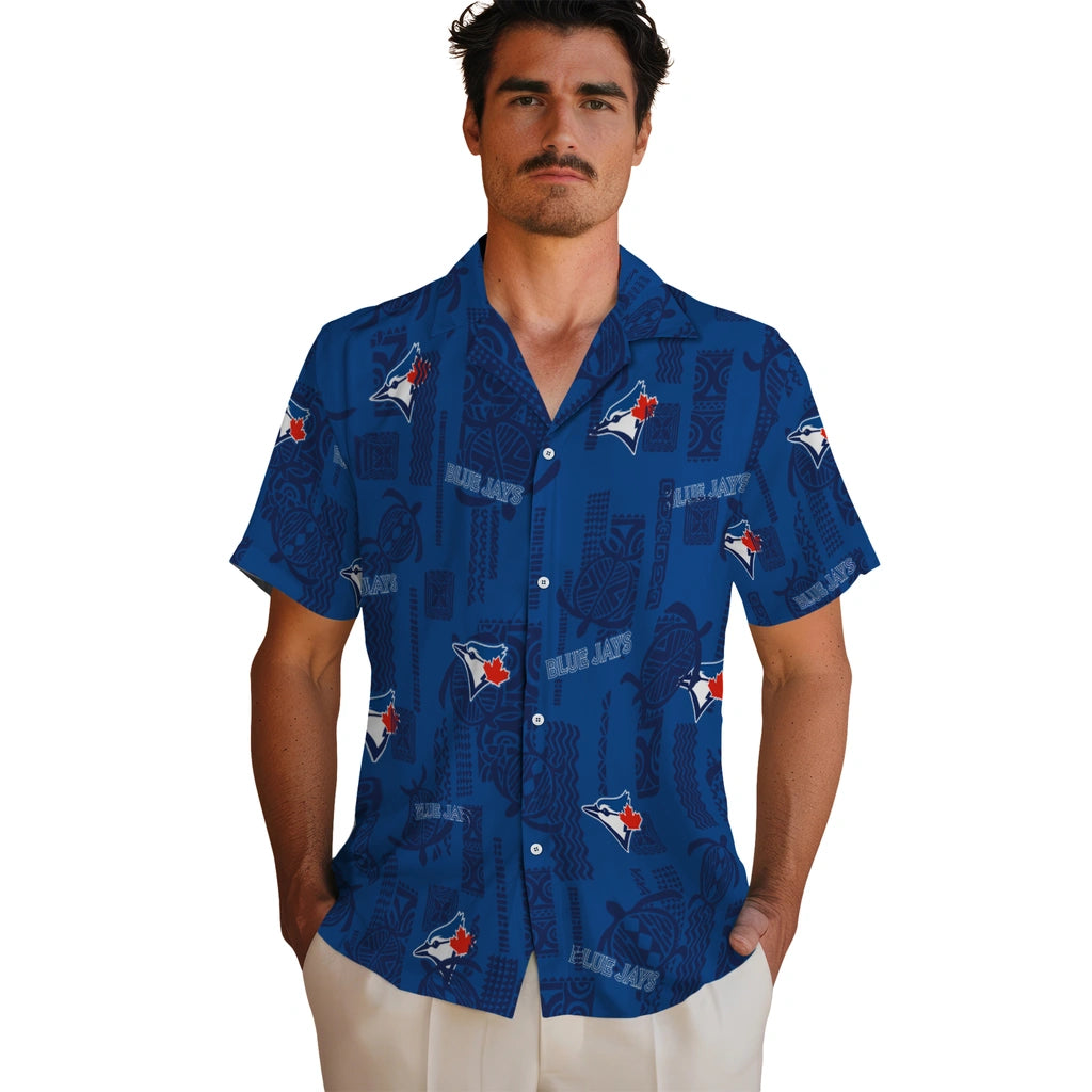 Toronto Blue Jays Hawaiian Shirt - Turtle Lines | Moonbestprint