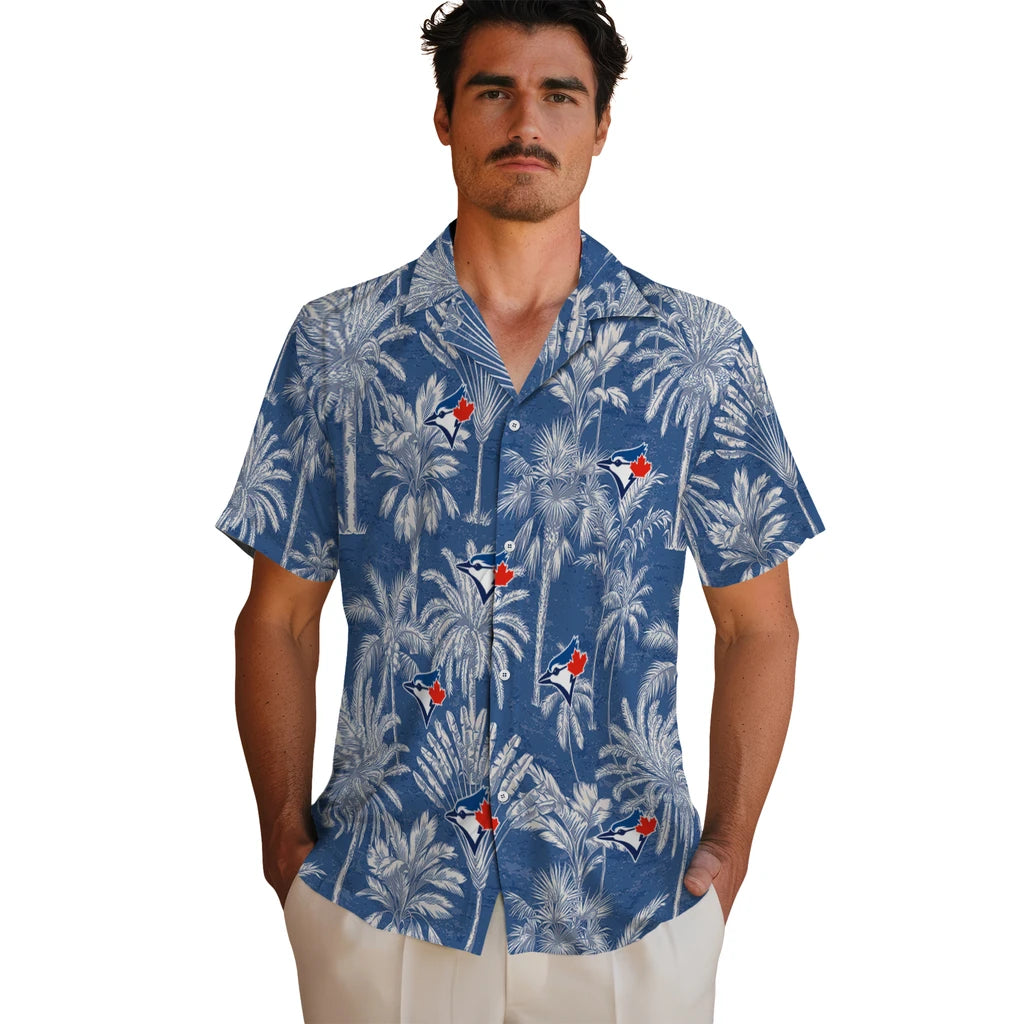 Toronto Blue Jays Hawaiian Shirt - Vintage Palm Tree | Moonbestprint