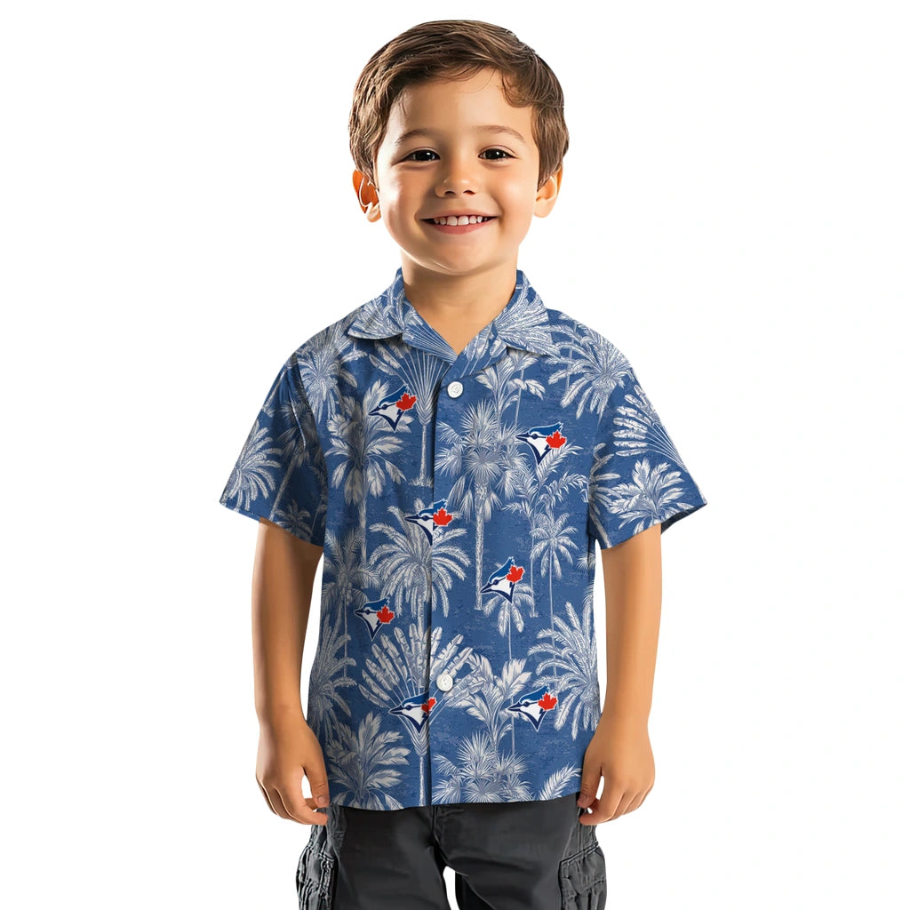 Toronto Blue Jays Hawaiian Shirt - Vintage Palm Tree | Moonbestprint