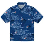Toronto Blue Jays Hawaiian Shirt - Wave Palm | Moonbestprint