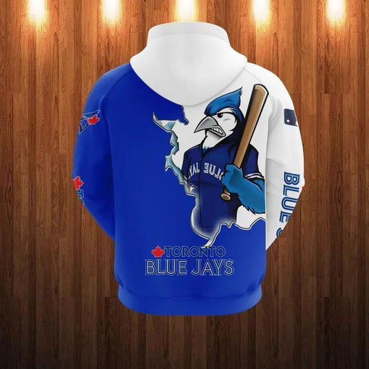 Toronto Blue Jays Mascot MLB All Over Print Hoodie -Moonbestprint
