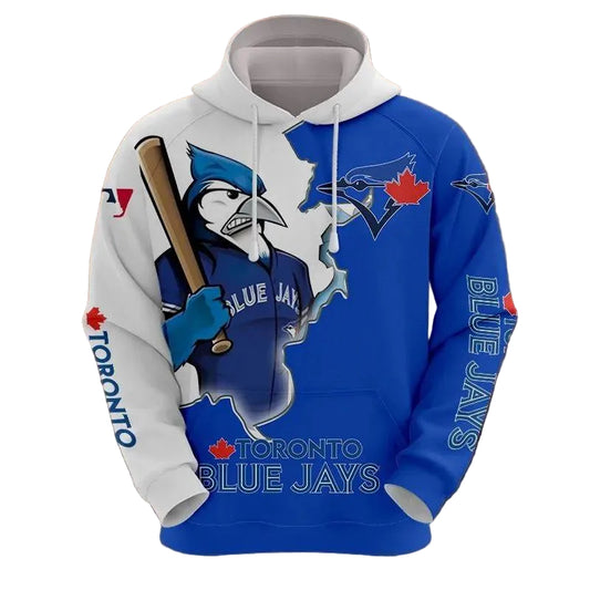 Toronto Blue Jays Mascot MLB All Over Print Hoodie -Moonbestprint