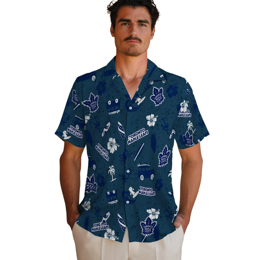 Toronto Maple Leafs Hawaiian Shirt - Beach Vibe | Moonbestprint