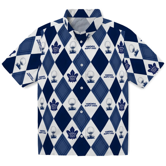 Toronto Maple Leafs Hawaiian Shirt - Golfing Plaid | Moonbestprint