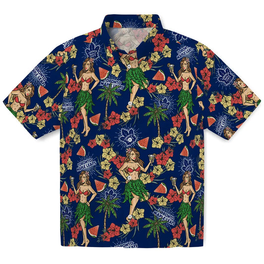 Toronto Maple Leafs Hawaiian Shirt - Hawaiian Girls Design | Moonbestprint