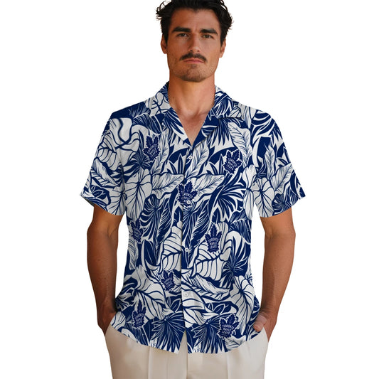 Toronto Maple Leafs Hawaiian Shirt - Monstera Layer | Moonbestprint