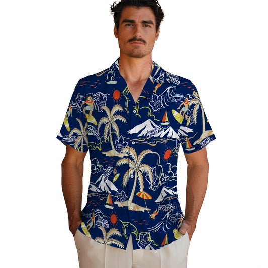 Toronto Maple Leafs Hawaiian Shirt - Palm Tree Island | Moonbestprint