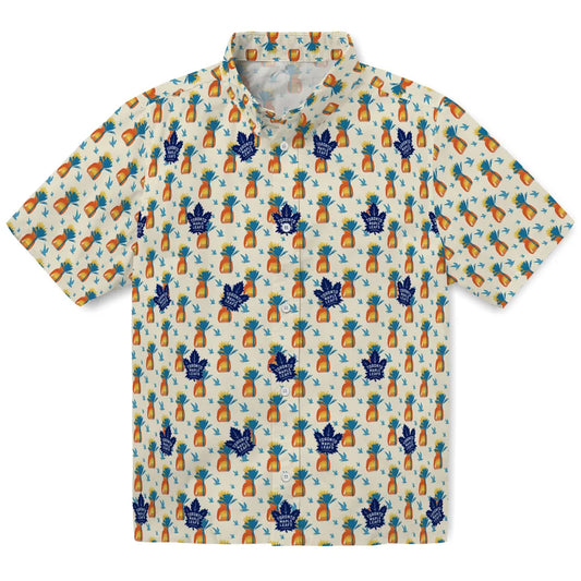 Toronto Maple Leafs Hawaiian Shirt - Pineapple Delight | Moonbestprint