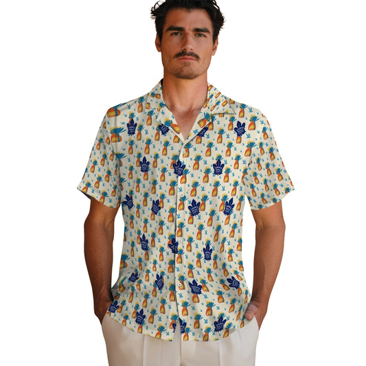 Toronto Maple Leafs Hawaiian Shirt - Pineapple Delight | Moonbestprint