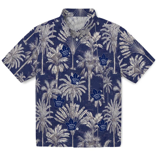 Toronto Maple Leafs Hawaiian Shirt - Vintage Palm Tree | Moonbestprint