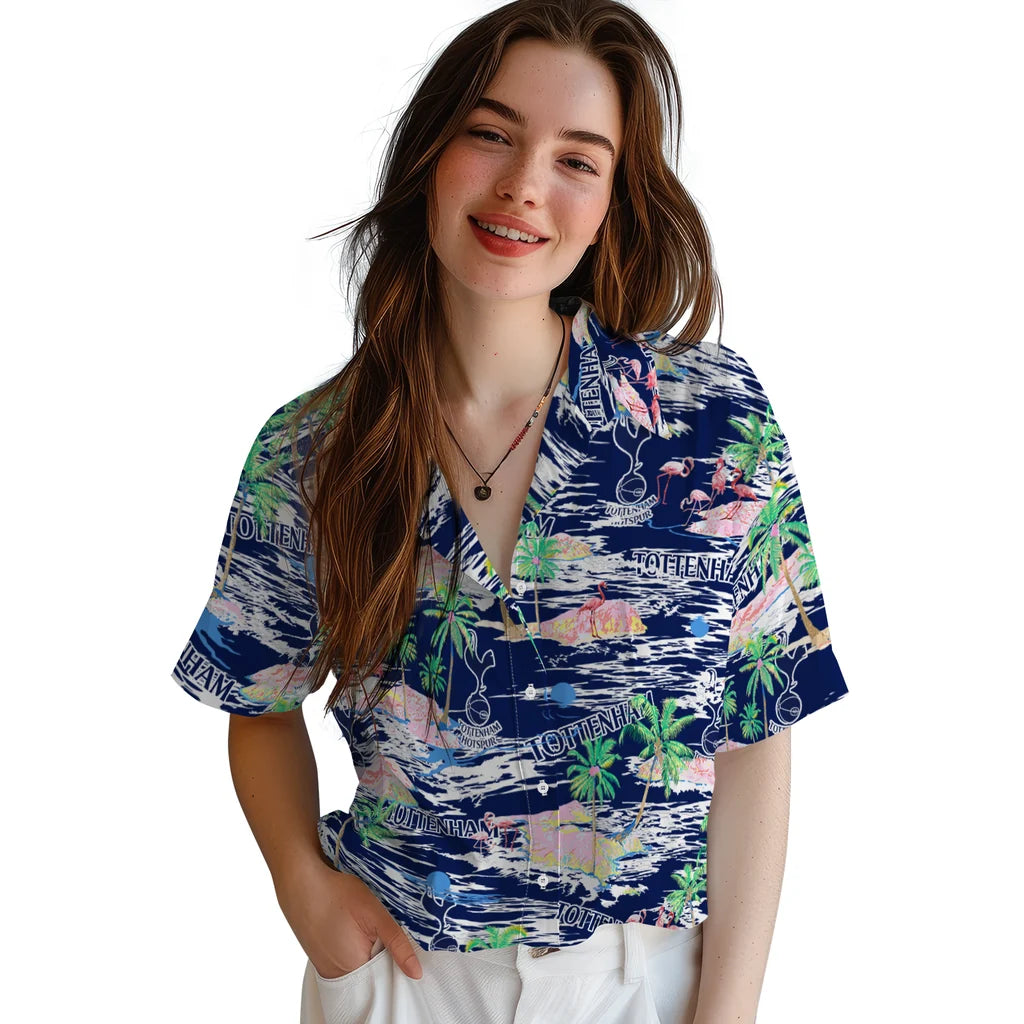 Tottenham Hotspur Flamingo Retreat 2026 Hawaiian Shirt – Moonbestprint