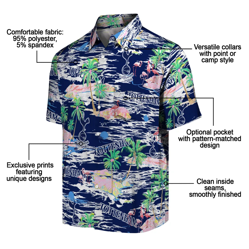 Tottenham Hotspur Flamingo Retreat 2026 Hawaiian Shirt – Moonbestprint