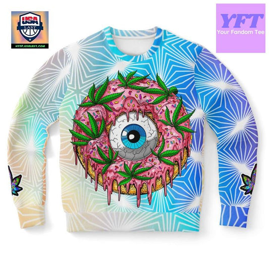 Trippy Donut Holographic Psychedelic 3d Ugly Christmas Sweater ? Usalast
