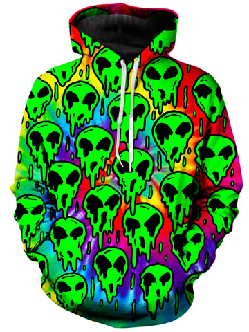 Trippy Green Martian Hoodie -Moonbestprint