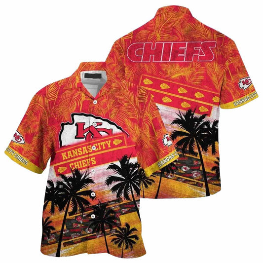 Unisex Tropical Chiefs Pride Sunset Graphic Hawaiian Shirt - Moonbestprint