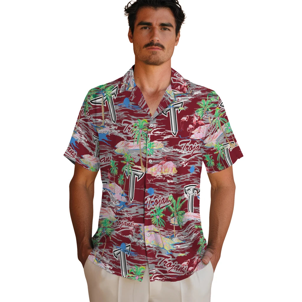 Troy Trojans Flamingo Retreat 2026 Hawaiian Shirt – Moonbestprint