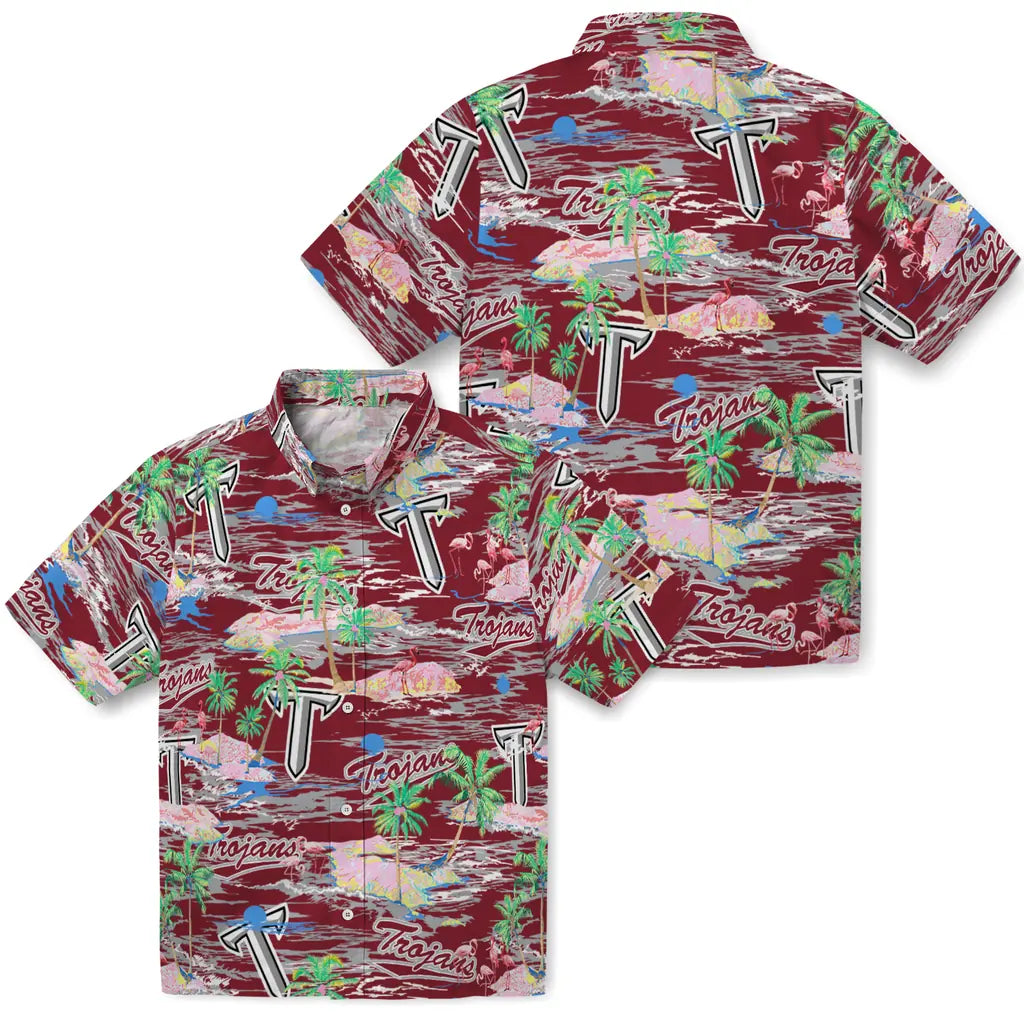 Troy Trojans Flamingo Retreat 2026 Hawaiian Shirt – Moonbestprint