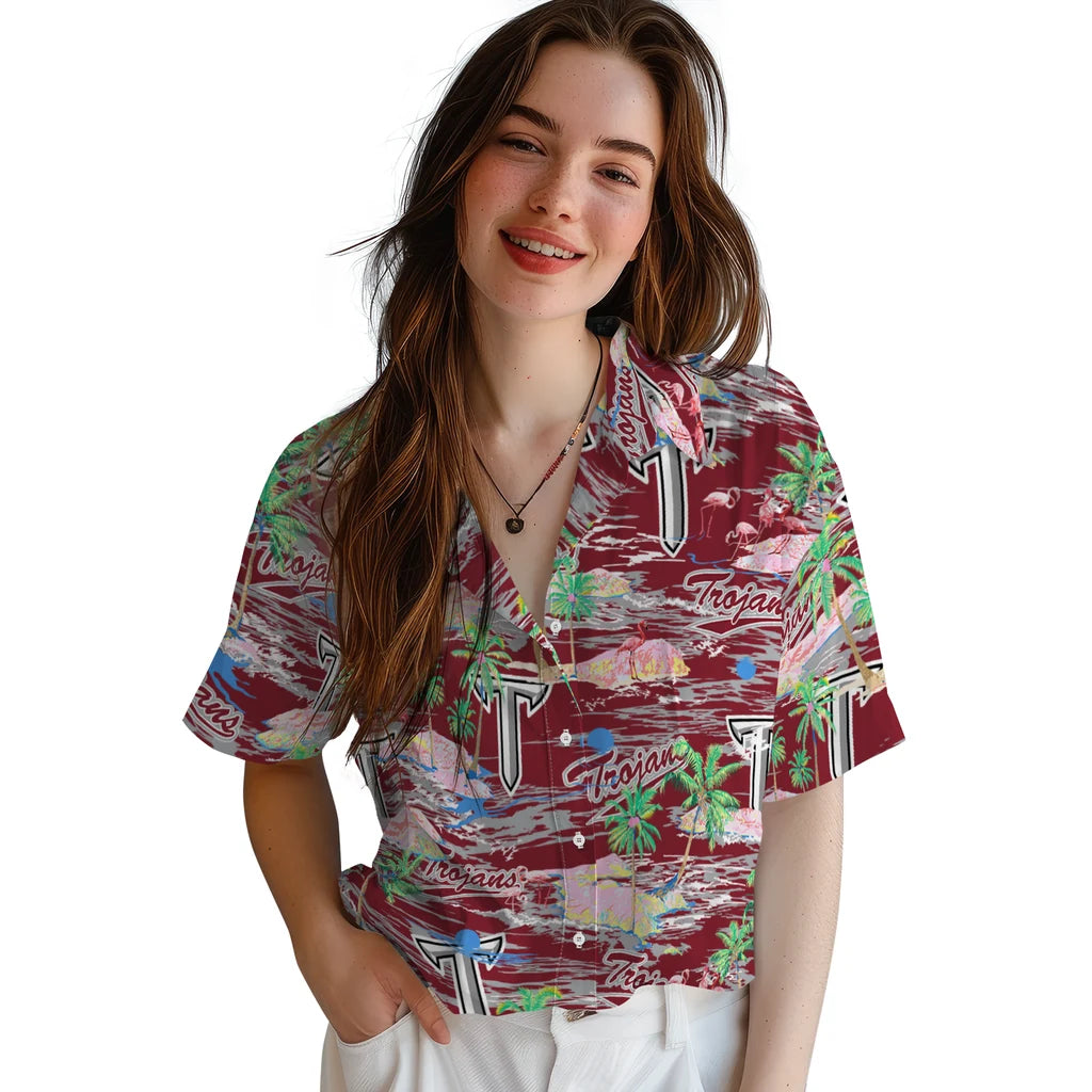 Troy Trojans Flamingo Retreat 2026 Hawaiian Shirt – Moonbestprint