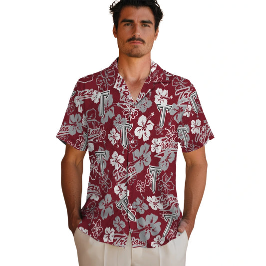 Troy Trojans Hibiscus Bloom Hawaiian Shirt – Moonbestprint
