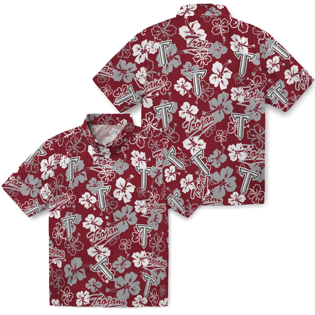 Troy Trojans Hibiscus Bloom Hawaiian Shirt – Moonbestprint