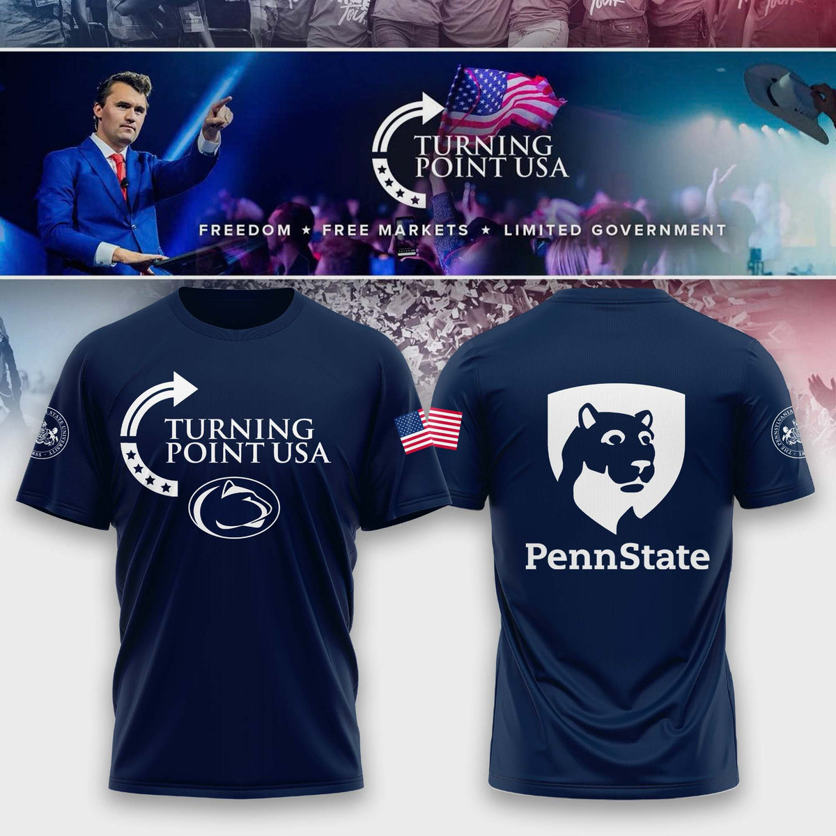 Penn State Campus Freedom Tshirt | RK73 Moonbestprint