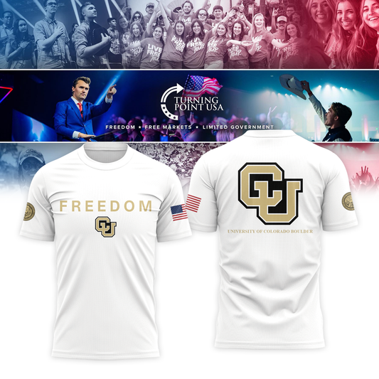 University of Colorado Boulder x Turning Point USA 2025 Tshirt | AW69 Moonbestprint