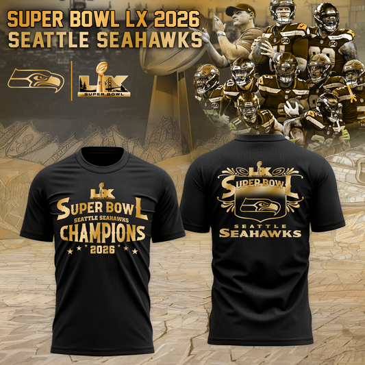 Seattle Seahawks 2026 Super Bowl LX Tshirt - Limited Editions | EV21 Moonbestprint