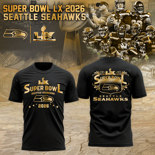 Seattle Seahawks 2026 Super Bowl LX Tshirt - Limited Editions | QP30 Moonbestprint