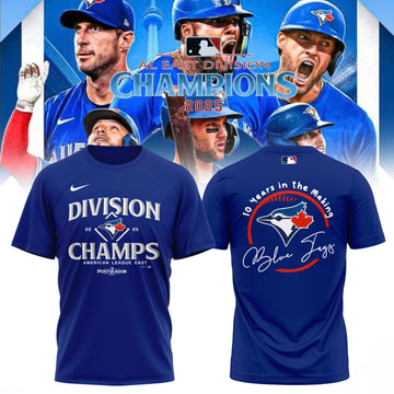 2025 American League East Champion x Toronto Blue Jays Merch T-Shirt Moonbestprint
