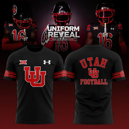 Utah Utes Black Throwbacks T-shirt - Black | YO10 Moonbestprint
