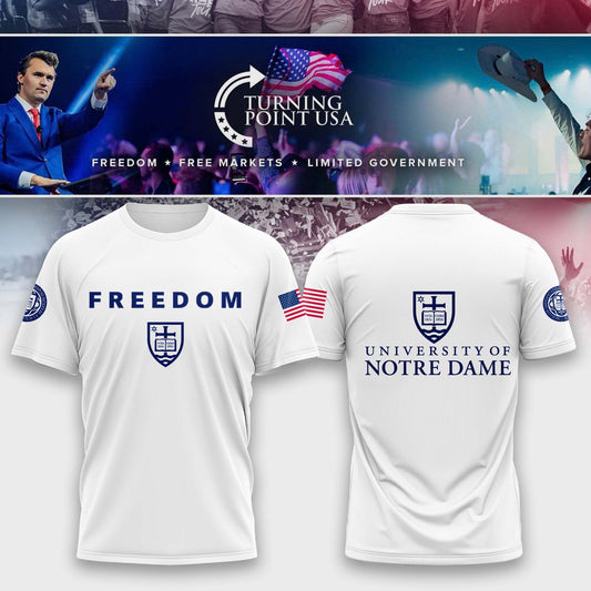 Notre Dame Campus Freedom x Turning Point USA Tshirt Moonbestprint