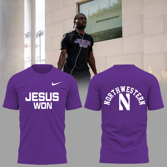 Northwestern Football JESUS WON 2025 Combo Tshirt | AD24 Moonbestprint