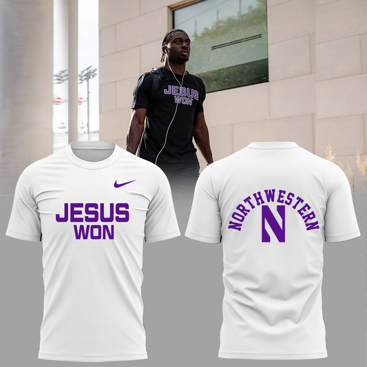 Northwestern Football JESUS WON 2025 Combo Tshirt | IB81 Moonbestprint