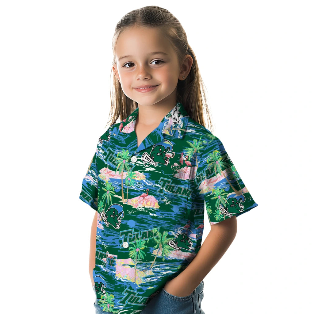 Tulane Wave Flamingo Retreat 2026 Hawaiian Shirt – Moonbestprint