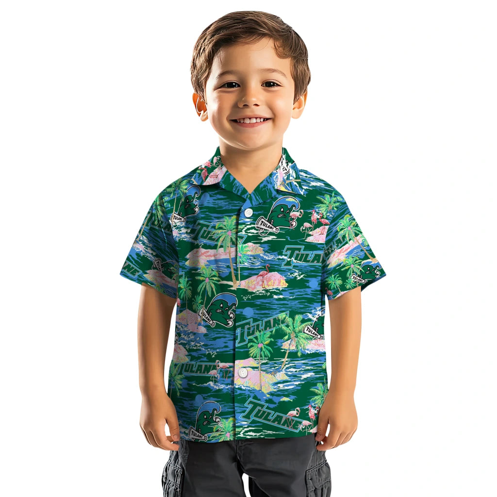 Tulane Wave Flamingo Retreat 2026 Hawaiian Shirt – Moonbestprint